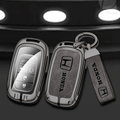 Leather Zinc Alloy Car Key Case Cover Protector Shell for Civic Accord HR-V CR-V CRV 11Th 2022 2023 Keychain Accessories