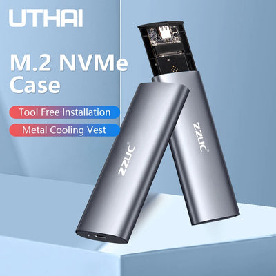 M.6 Hard Disk Box 3.1 Dual Protocol NVME/NGFF SATA SSD Type-C 3.1 Disk Tool Free M.2 SSD Case Built-In Metal Heat Sink