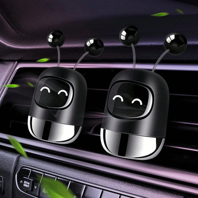 Car Air Freshener Auto Creative Mini Robot Air Vent Clip Parfum Flavoring Ventilation Outlet Aromatherapy Automotive Interior