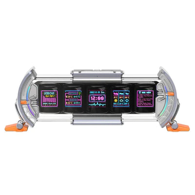 Times Gate Gaming Room Setup Digital Clock with Smart APP Control, Wifi Connect, RGB LED Display, Office Decor Cyberpunk