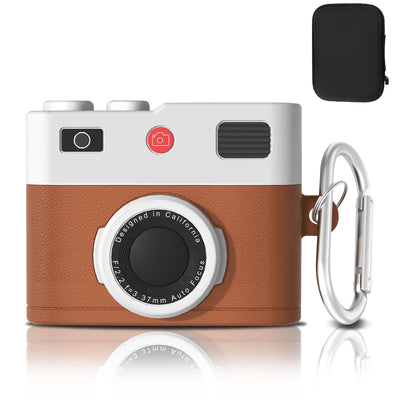 AirPods Pro Case — Retro Camera Design with Keychain