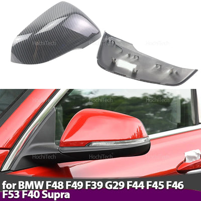 For BMW F48 F49 F39 G29 F44 F45 F46 F53 F40 for Toyota Supra Carbon Fiber Look Rear View Mirror Cover Style Side Wing Mirror Cap