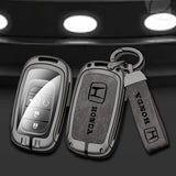 Leather Zinc Alloy Car Key Case Cover Protector Shell for  Civic Accord HR-V CR-V CRV 11Th 2022 2023 Keychain Accessories