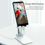 Aluminum Phone & Tablet Stand — Adjustable Desk Mount