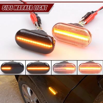 Car Dynamic Side Marker LED Turn Signal Light for Nissan Cube Z11 Tiida C11 Note E11 NE11 Micra K12 NP300 Navara D40 Qashqai J10