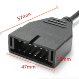 Adaptador GM 12-Pin a OBD2 — Cable de Diagnóstico