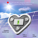 Heart Shaped Car Ambient Light Car Window Suction Cup Led Atmosphere Light 500Mah Solar/Usb-C Rechargeable Neon Lamp