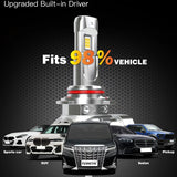 2X 9012 HIR2 LED Car Headlight Bulbs 24000LM 100W Canbus Fog Lamp Wireless with Fan High Power for Opel Insignia a 2014~2017