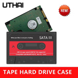 T46 New 2.5" External Hard Drive Enclosure, USB 3.0 SATA 5Gbps HDD & SSD Tape Enclosure UASP for PC Notebook