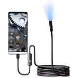 7.0MM TYPE-C Endoscope Camera IP67 Waterproof 6 Leds Adjustable USB Android Flexible Inspection Borescope Cameras for Phone PC