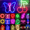 Usb/Battery LED Neon Lights Sign for Wall Art Decor Heart Gaming Bar Bedroom Decoration Hanging Neon Sign Party Alien Night Lamp