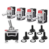 5Pcs Heavy Duty Car Boat Rocker Toggle Switch 15A 250V 2Pin SPST ON/OFF Rocker Switches with Waterproof Boot Spst Rocker Switch