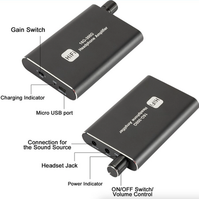 Portable Headphone Amp — HiFi USB Audio Amplifier