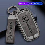 Leather Zinc Alloy Car Key Case Cover Protector Shell for  Civic Accord HR-V CR-V CRV 11Th 2022 2023 Keychain Accessories