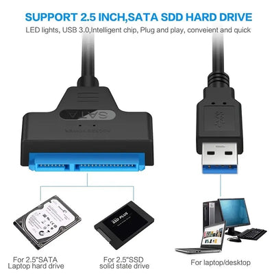 SATA to USB 3.0 Adapter — 2.5" HDD & SSD Cable