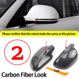 Black Carbon Style Rearview Mirror Caps 1 Pair Side Case Trim for Audi A3 A4 A5 A6 A8 Q3 SQ3 S4 S5 S6 S8 RS3 RS4 RS5 B8 B8.5 8P