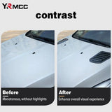2PCS Universal Car Tuning Hood Carbon Fiber Air Flow Intake Decoration Hood Scoop Bonnet Vent Cover Stickers Decoration Styling
