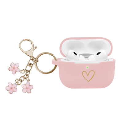 AirPods Pro 2 Case — Silicone with Cherry Blossom Keychain