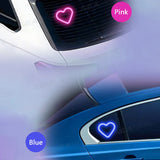 Heart Shaped Car Ambient Light Car Window Suction Cup Led Atmosphere Light 500Mah Solar/Usb-C Rechargeable Neon Lamp