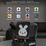 Ditoo-Pro Pixel Art Bluetooth Portable Black Speaker Alarm Clock DIY LED Display Board Cute Gift Home Light Decoration