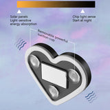 Heart Shaped Car Ambient Light Car Window Suction Cup Led Atmosphere Light 500Mah Solar/Usb-C Rechargeable Neon Lamp