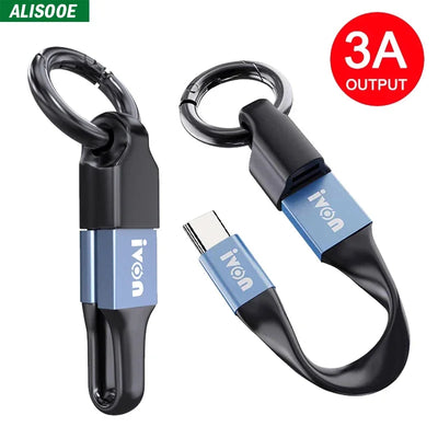 Keychain Charging Cable — 2-in-1 USB-C/Micro — SUIKA