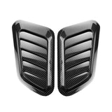 2PCS Universal Car Tuning Hood Carbon Fiber Air Flow Intake Decoration Hood Scoop Bonnet Vent Cover Stickers Decoration Styling