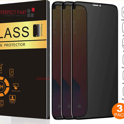 Privacy Screen Protector — iPhone 11–15 Pro Max 3-Pack