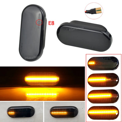2Pieces Led Dynamic Side Marker Turn Signal Light for Volkswagen VW Bora Golf 3 4 Passat 3BG Polo SB6 SEAT Ibiza Leon Skoda Ford