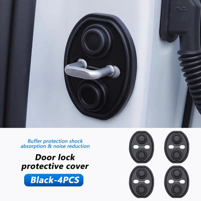 4Pcs Door Shockproof Cushion for Car Self-Adhesive Door Lock Shock Absorber anti Scratch Protective Cover Reduce Noise