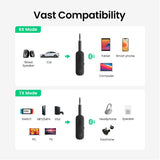 2-In-1 Bluetooth Adapter Transmitter Receiver Bluetooth AUX 5.0 Wireless 3.5Mm Adapter Stereo for Earphones TV Car Audio
