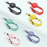 Retractable Data Cable 3 in 1 Fast Charging Accessories for  Cruze Sonic Silverado Trax Camaro Captiva Equinox Malibu