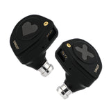 HBB EW300 1Dd+1Planar+1Pzt Hybrid Driver in Ear Monitor Wired Earbuds with Detachable Nozzles Silver-Plated OFC IEM Cable
