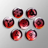 Glass Creative Luminous Figurines Transparent Red Crystal Ball Desktop Figurines Solid Wood Base Modern Cartoon Home Decoration