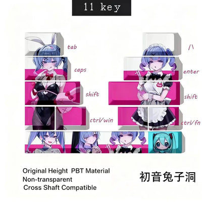 Rabbit Hole Keycaps — Translucent PBT Side-Engraved Cherry — SUIKA