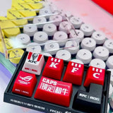 Kfc Keycap Mechanical Keyboard Rog Collaboration Diy Model Anime Cartoon Peripheral Toy Set Collection Ornaments Fans Gifts