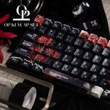 Kaneki Ken Translucent Anime Theme Keycaps Set Customized PBT Cherry Profile Keyboard Caps for Mechanical Keyboard Accessories