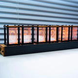 Luxury Nixie Glow Tube Clock Wood DIY Table Clock Creative Electronic Desktop Clocks RGB Silent Digital Watch Decoration Gift