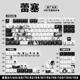 REZE Anime Theme Keycaps Set Customized PBT Sublimation Cherry Profile Keyboard Keycaps for Mechanical Keyboard Accessories Girl