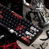 Kaneki Ken Translucent Anime Theme Keycaps Set Customized PBT Cherry Profile Keyboard Caps for Mechanical Keyboard Accessories