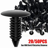 20/50Pcs 8Mm Auto Fastener Fit Hole Nylon Car Clips Fender Bumper Shield Retainer Plastic Rivet for GM Ford Chrysler