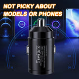 100W Car USB Charger Super Charge USB-A USB-C Cigarette Lighter Adapter Hidden Phone Charger for Iphone Huawei Samsung