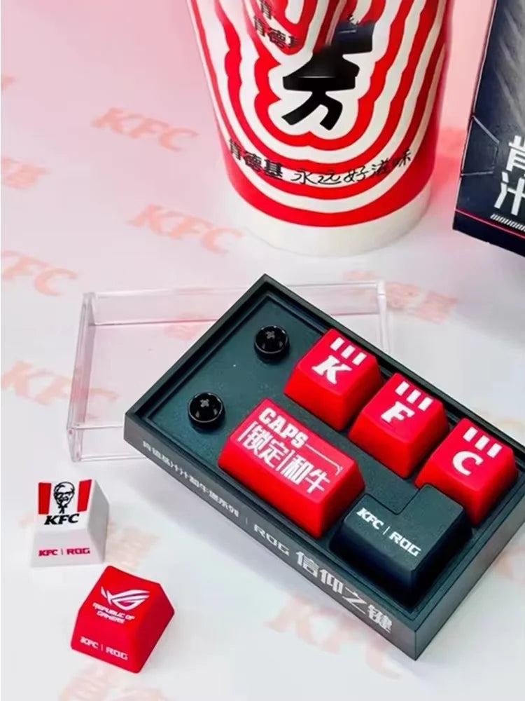 Novelty Artisan Keycap Set — 6-Piece Cartoon Collectible Keycaps