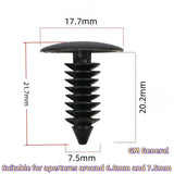 20/50Pcs 8Mm Auto Fastener Fit Hole Nylon Car Clips Fender Bumper Shield Retainer Plastic Rivet for GM Ford Chrysler