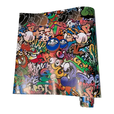 Car Graffiti Painting Film Cartoon Color Change Films Skateboards Camouflage Decor Sticker PVC for Auto Bicycles Waterproof Foil