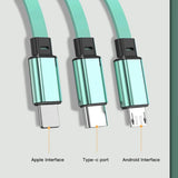 Retractable Data Cable 3 in 1 Fast Charging Accessories for  Cruze Sonic Silverado Trax Camaro Captiva Equinox Malibu