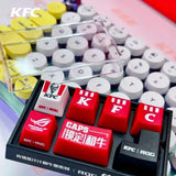Kfc Keycap Mechanical Keyboard Rog Collaboration Diy Model Anime Cartoon Peripheral Toy Set Collection Ornaments Fans Gifts