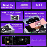 HMLAB ZNEO Gaming USB Hub - 2-To-3 Port, 8K Hz, Independent Power, with Screen, Trendy for Gaming Ambience Desk Setup