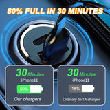 100W Car USB Charger Super Charge USB-A USB-C Cigarette Lighter Adapter Hidden Phone Charger for Iphone Huawei Samsung