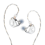 EW300 1Dd+1Planar+1Pzt Hybrid Driver IEM HIFI Earphones with Detachable Nozzles Silver-Plated OFC IEM Cable for Musician